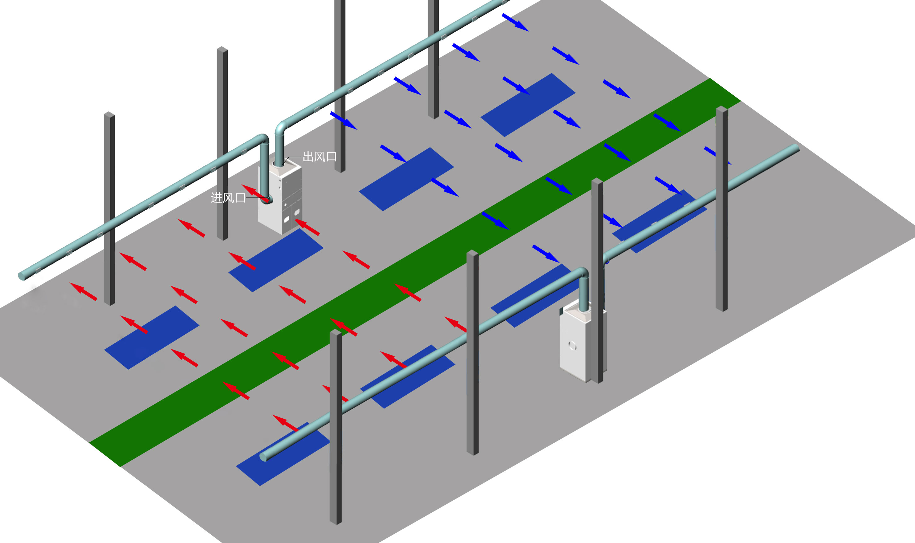 焊接煙塵高大廠房如何治理(圖1) 吹吸式1.jpg